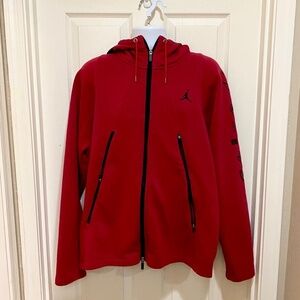 Air Jordan RARE Jumpman Y2k Hooded Zip‎ Sweatshirt-Black/Red-Size XXL